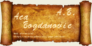 Aca Bogdanović vizit kartica